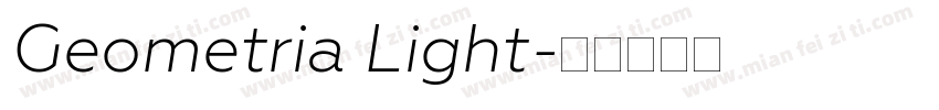 Geometria Light字体转换